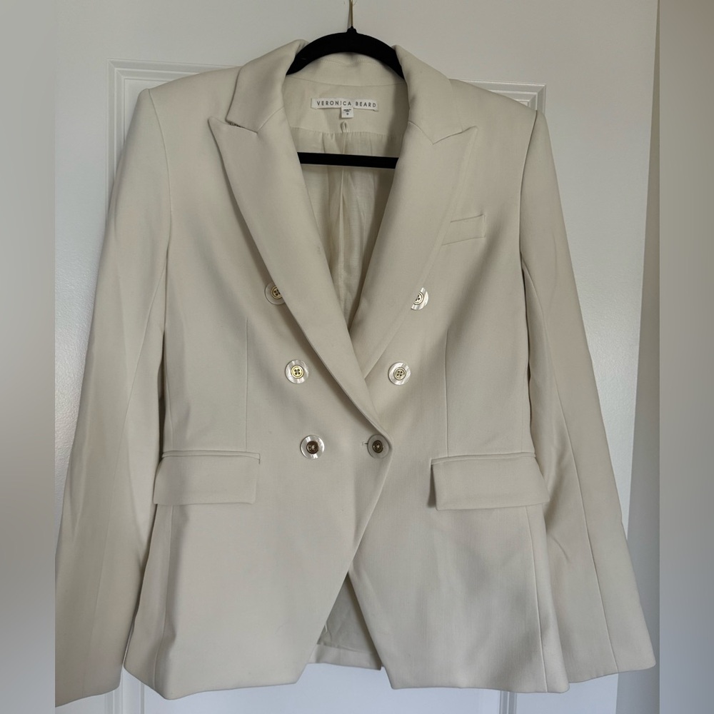 VERONICA BEARD cream dickey jacket | Size 8